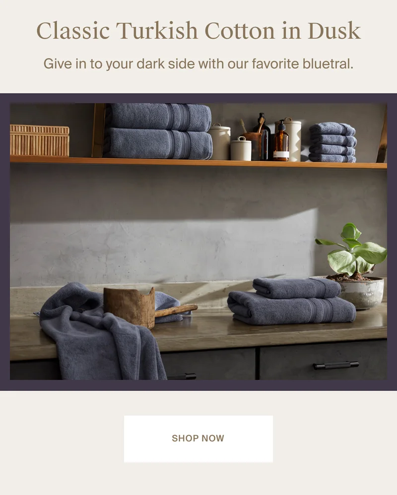 Classic Turkish Cotton Towels in Dusk | Shop Now