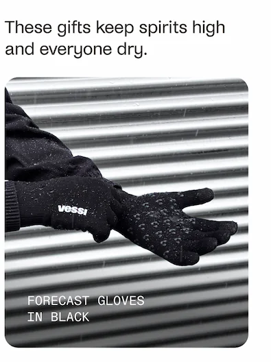 Forecast Gloves in Black