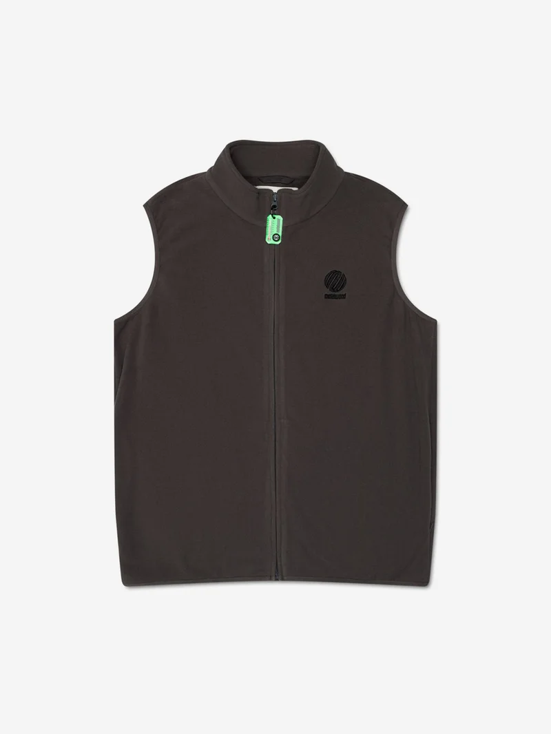 Image of Metalwood Micro Fleece Vest - Steel