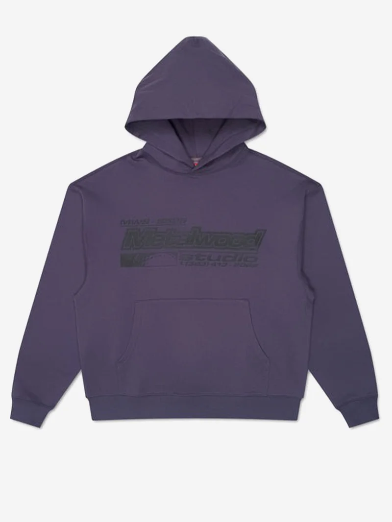 Image of Metalwood La Brea Shop Hooded Sweatshirt - Gunmetal