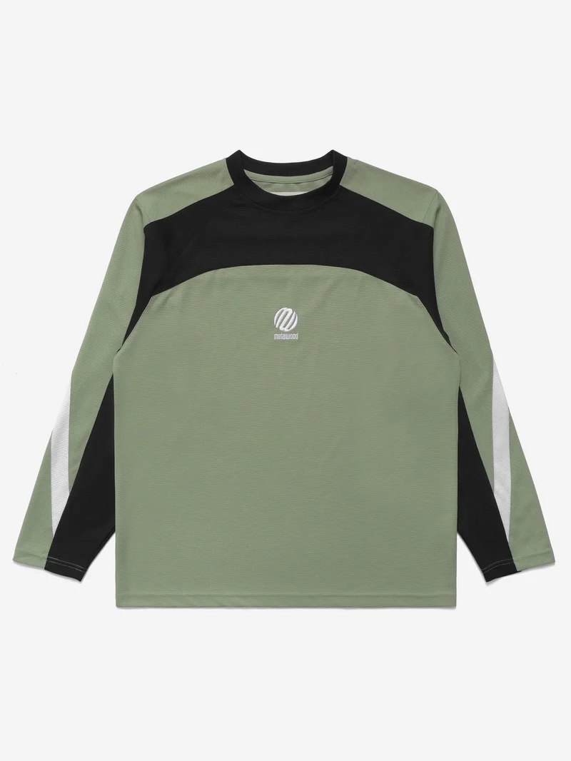 Image of Metalwood Paneled Poly Top - Mint