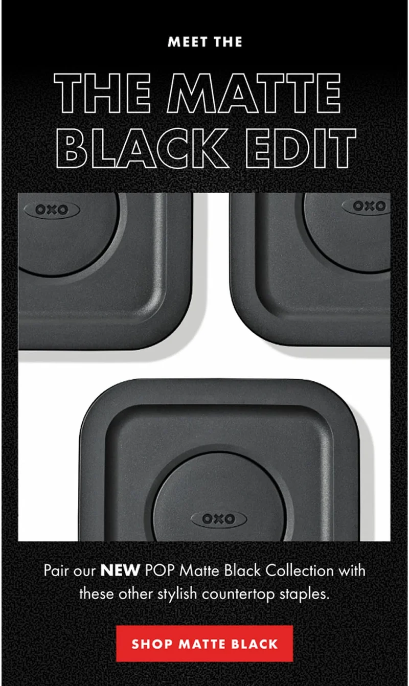 MEET THE MATTE BLACK EDIT. Pair our NEW POP Matte Black Collection with these other stylish countertop staples. | SHOP MATTE BLACK