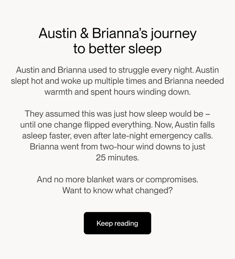 Austin & Brianna’s journey to better sleep
