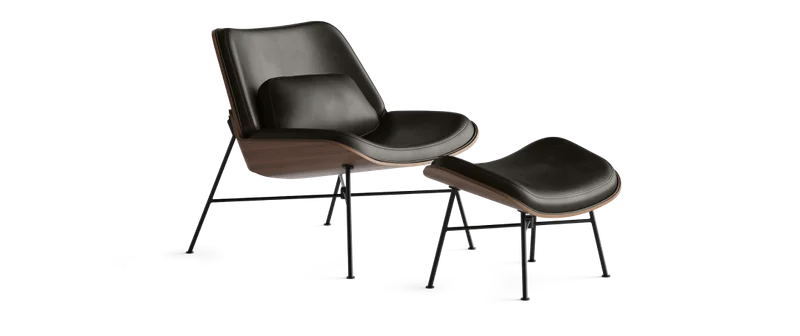 Vesper Leather & Wood Lounge Chair
