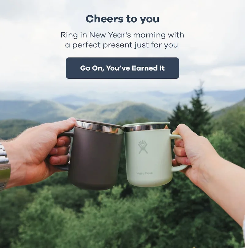 Cheers to you. Ring in New Year's morning with a perfect present just for you. | Go On, You've Earned It