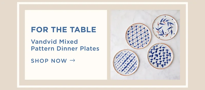 Vandvid Mixed Pattern Dinner Plates, Set of 4