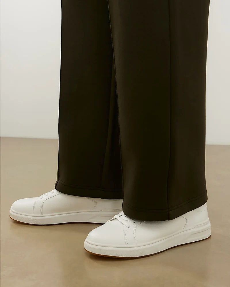 Mens White Cupsole Lace Up Trainers