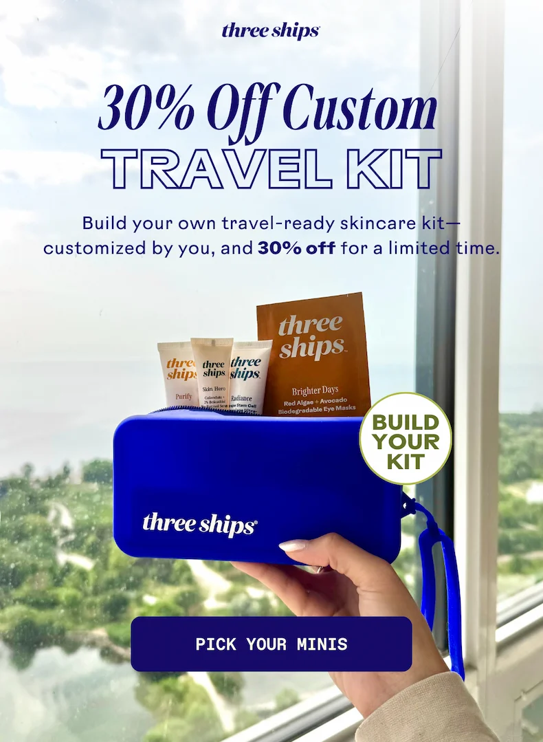 30% Off Customer Travel Kit. Pick your minis.