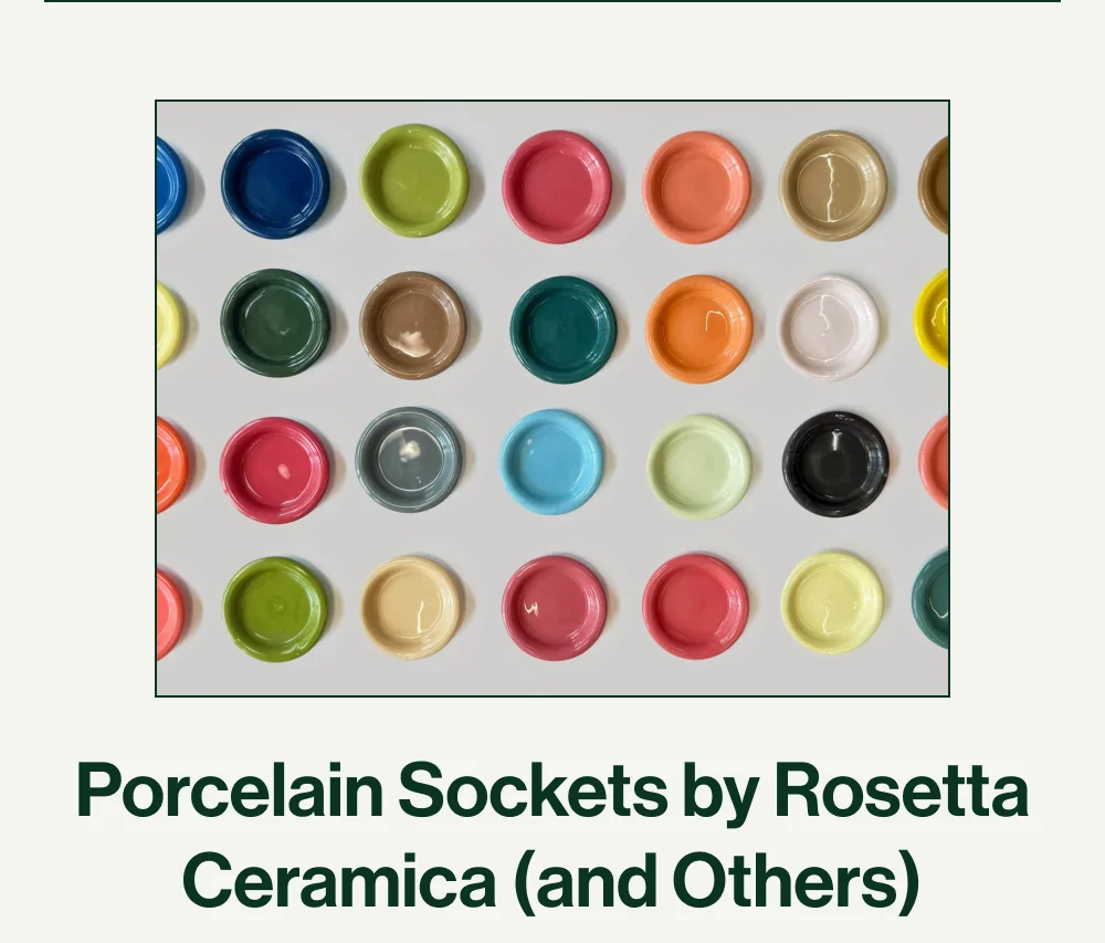 Porcelain Sockets by Rosetta Ceramica (and Others)