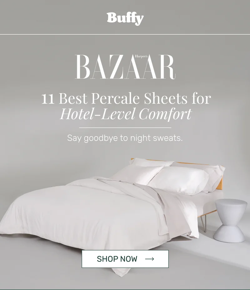 Harper's Bazaar 11 Best Percale Sheets for Hotel-Level Comfort - Say goodbye to night sweats.