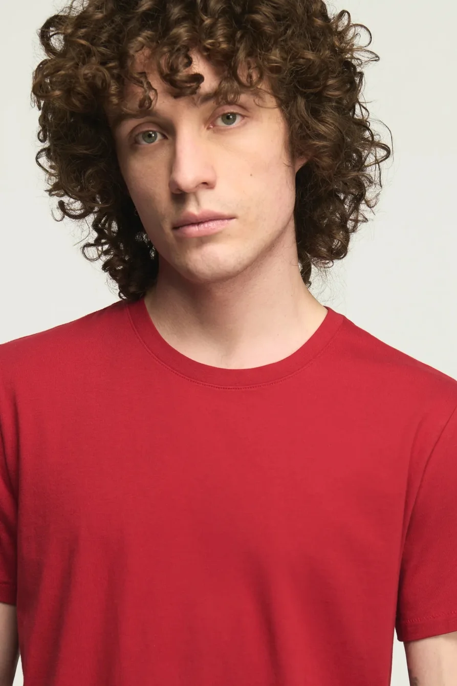 Image of Lucky Brand Supima Short Sleeve Crew Tee - Men's Clothing Tops Shirts Tee Graphic T Shirts in Gravel