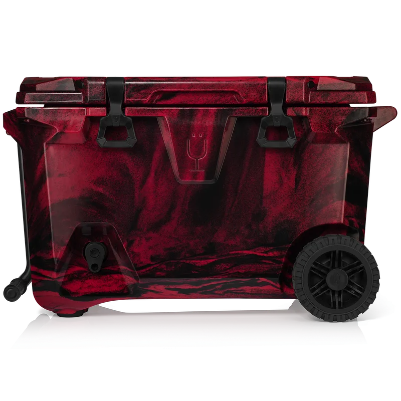 BrüTank 55-Quart Rolling Cooler | Red & Black Swirl