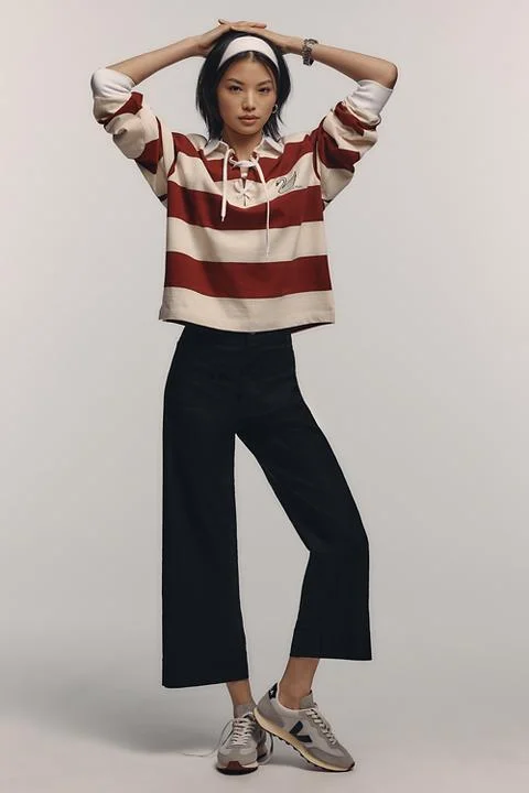 The Colette Cropped Wide-Leg Pants by Maeve: Magic Fabric Edition