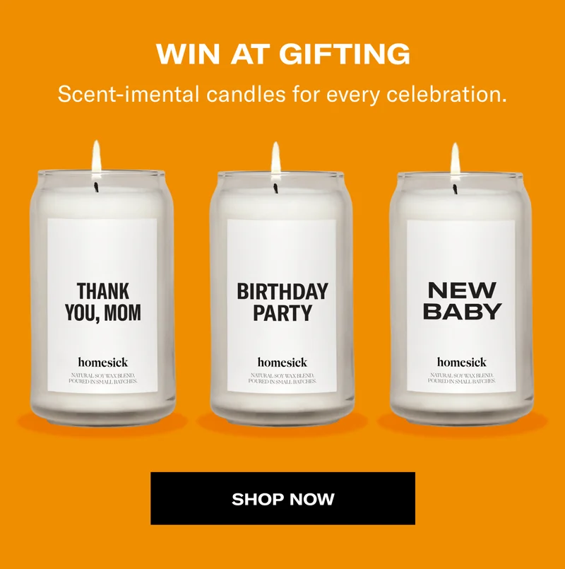 WIN AT GIFTING | Scent-imental candles for every celebration | SHOP NOW