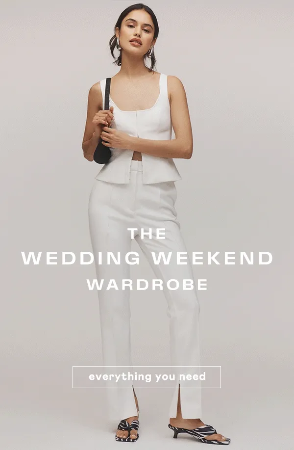 The wedding weekend wardrobe. Everything you need.