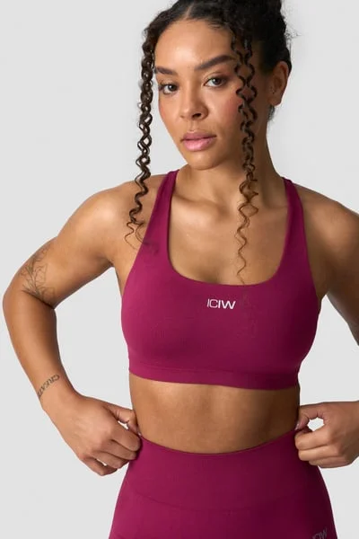 Image of Smooth Seamless Sports Bra Magenta Rose
