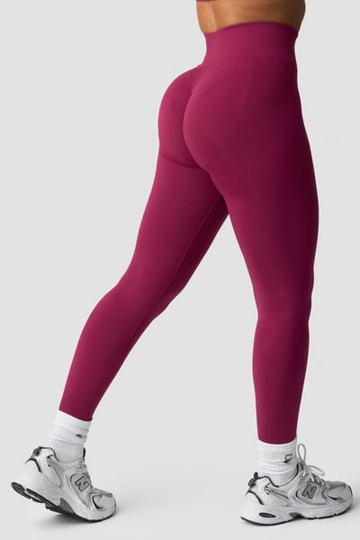 Image of Smooth Seamless Tights Magenta Rose