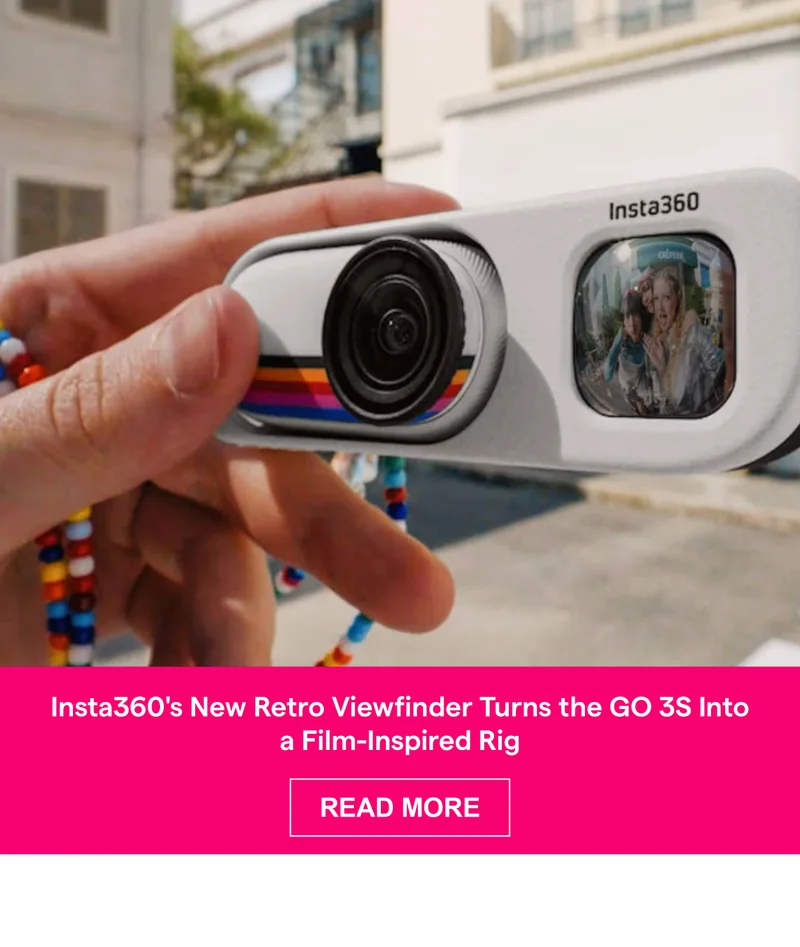 Insta360's New Retro Viewfinder Turns the GO 3S Into a Film-Inspired Rig