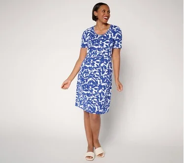 Denim & Co. Regular Favorite Jersey Printed or Solid Dress