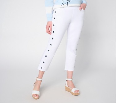 Belle by Kim Gravel Regular TripleLuxe Twill Star Cropped Jean
