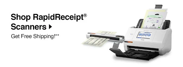 Shop RapidReceipt Scanners. Get Free Shipping!**