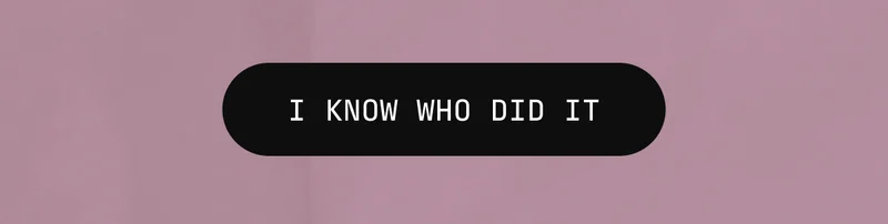 I KNOW WHO DID IT