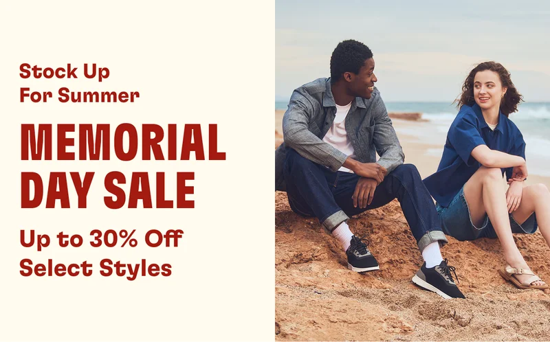 Stock Up For Summer. Memorial Day Sale. Up to 30% Off Select Styles.