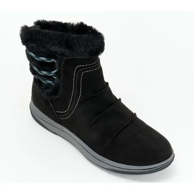 Clarks Cloudsteppers Faux Fur Ankle Boots - Breeze Cozy