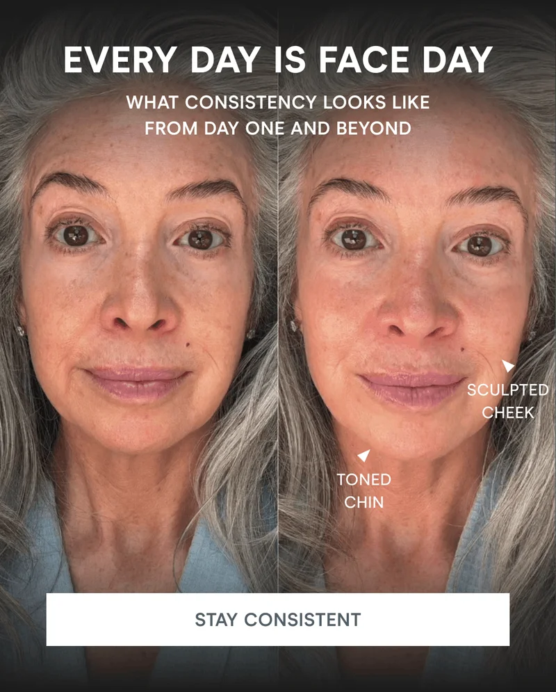 Every Day Is Face Day! What consistency looks like from day one and beyond. Click here to stay consistent!