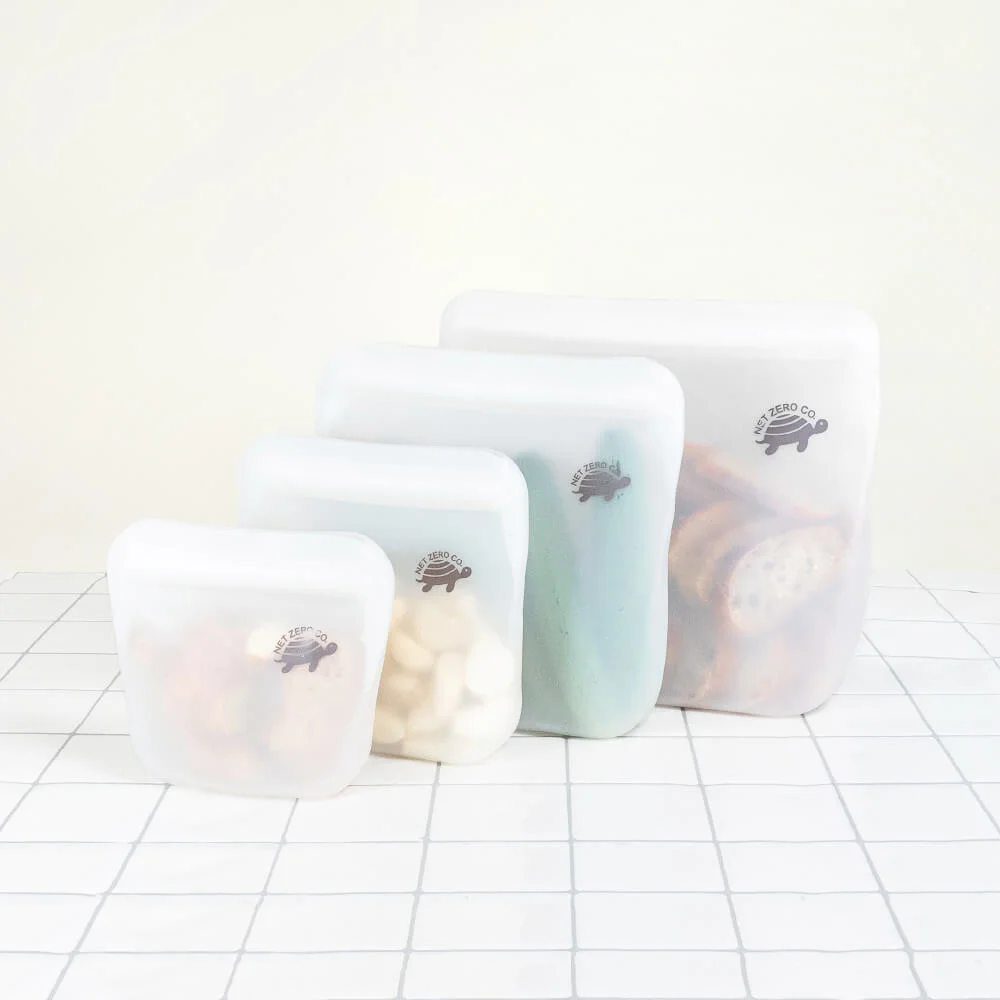 Image of Silicone Zip Sealers - 4 Pack Reusable Food Storage Bags