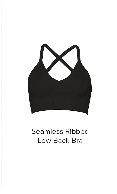 SEAMLESS RIBBED LOW BACK BRA