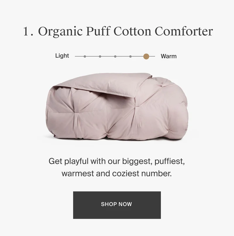Shop Organic Puff Cotton Comforter