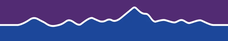 A line break that looks like the silhouette of a mountain range.