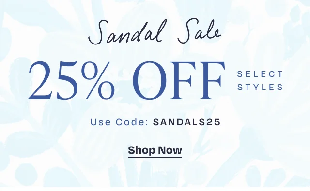 Sandal Sale 25% Off Select Styles