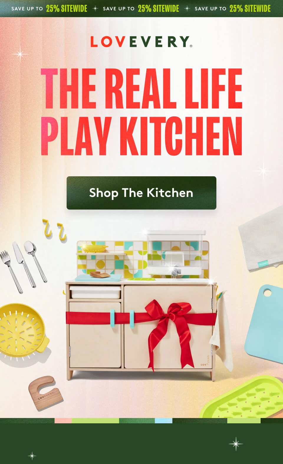 Save up to 25% sitewide! The Real Life Play Kitchen Shop Now >