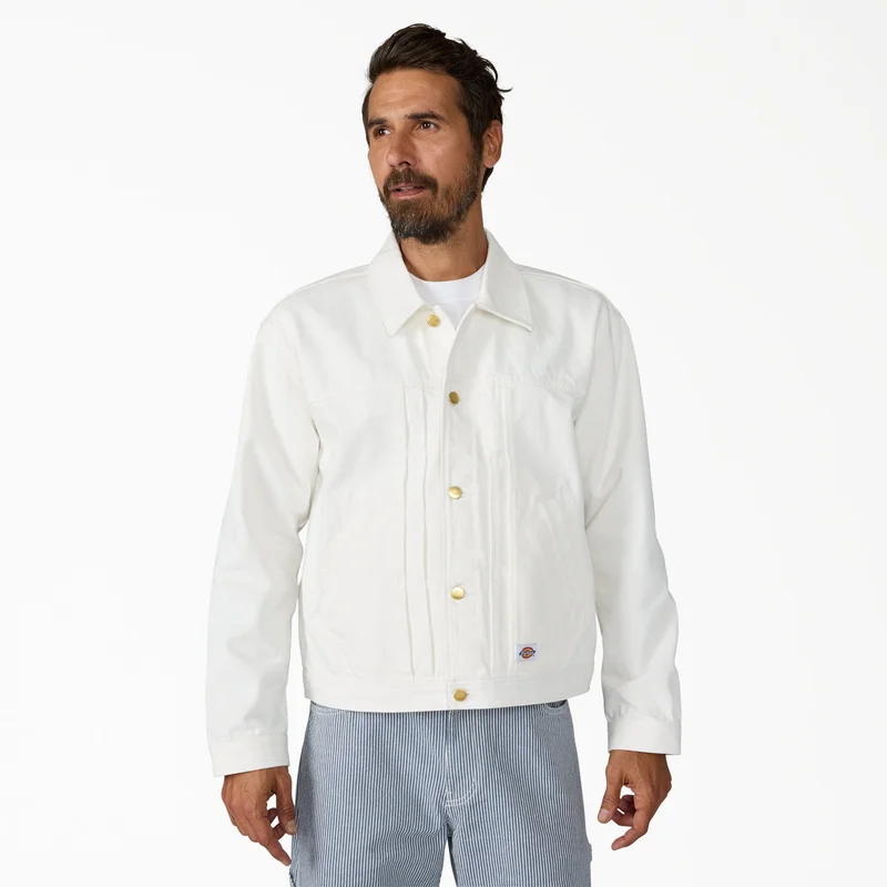 Image of Selvedge Pleated Denim Jacket