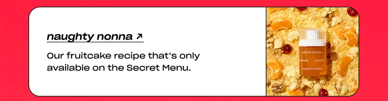 Naughty Nonna: Our fruitcake recipe that’s only available on the Secret Menu.