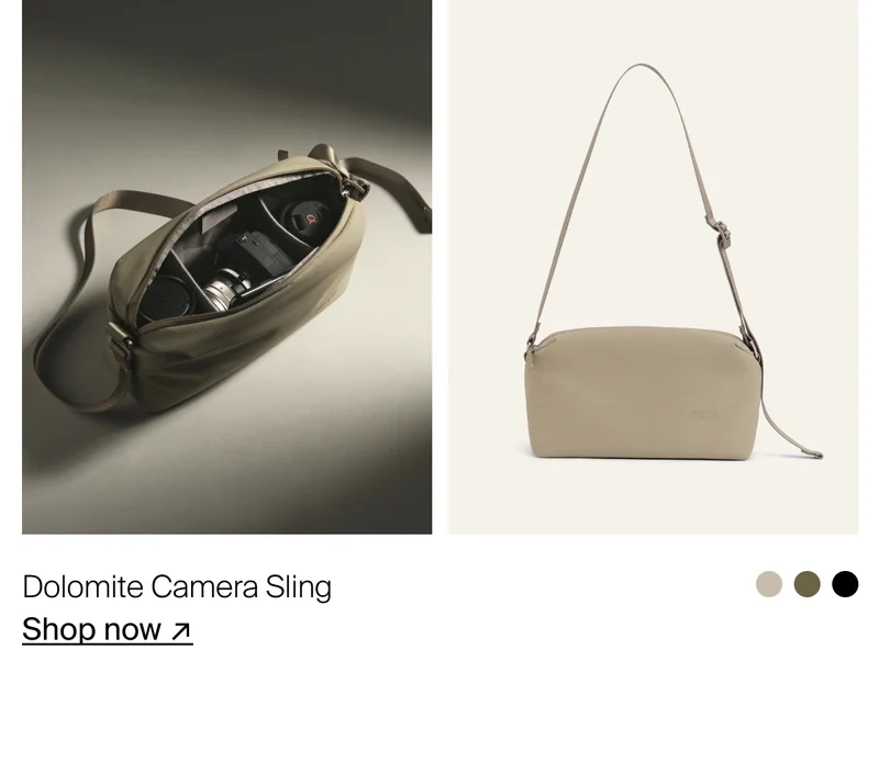 Dolomite Camera Sling : shop now