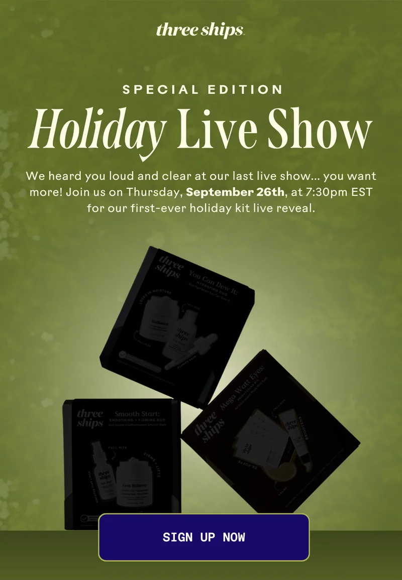 Holiday Live Show. Sign up now.