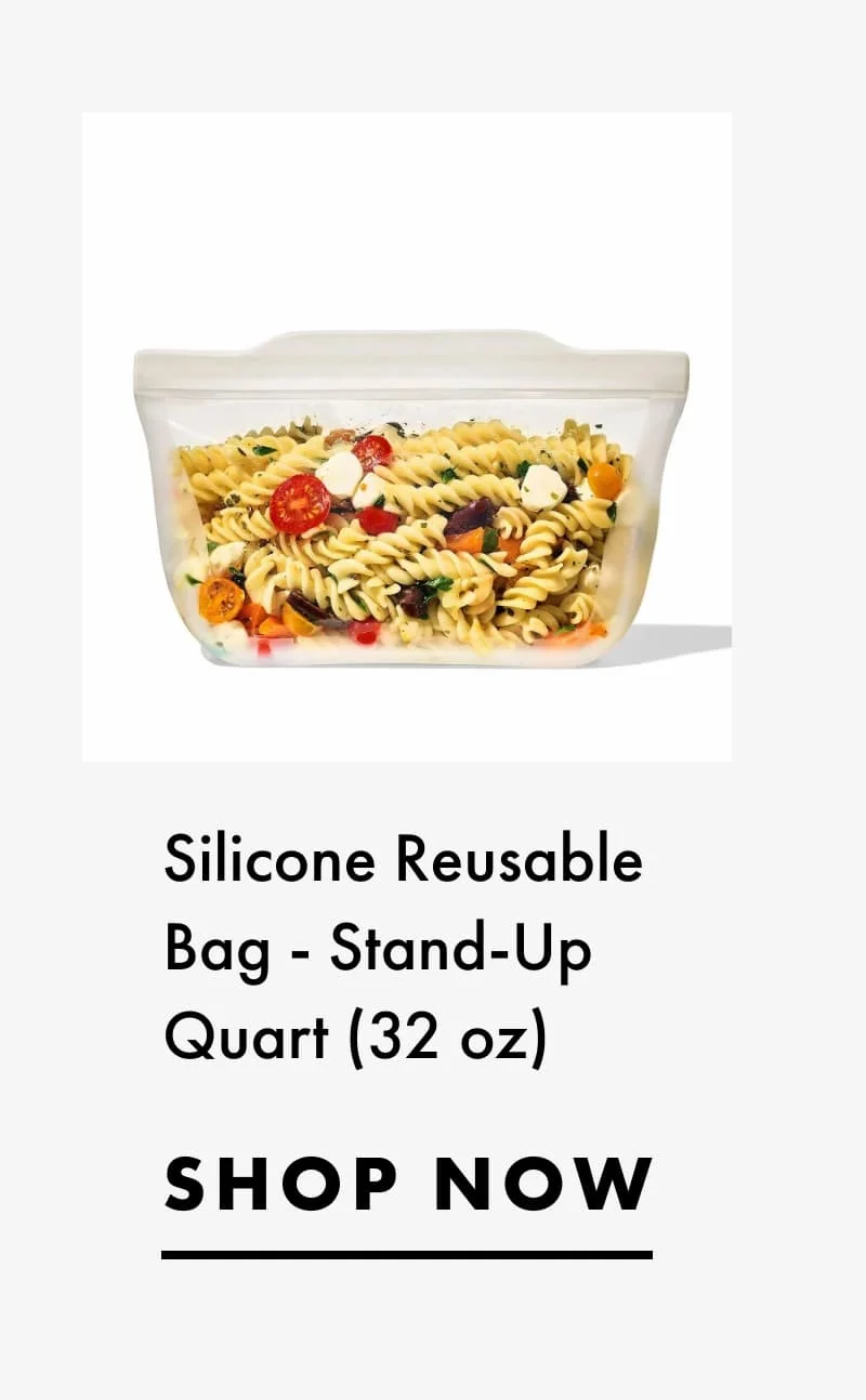 Silicone Reusable Bag - Stand-Up Quart (32 oz) | Shop Now