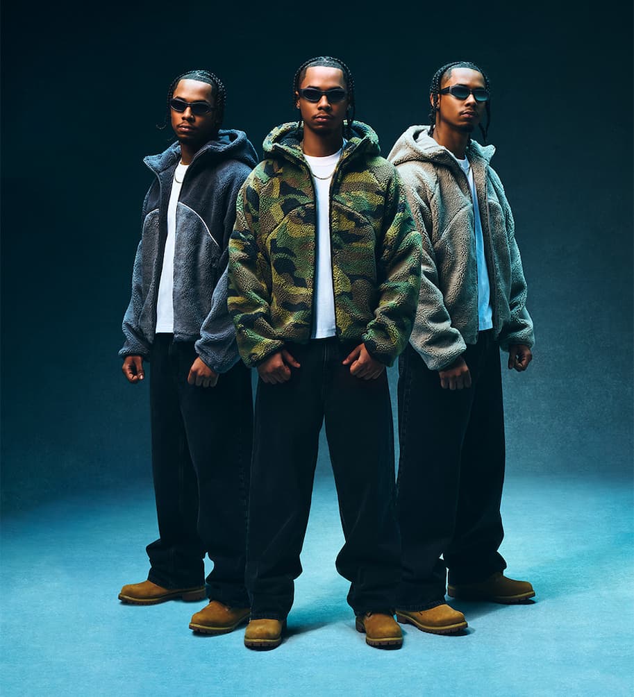 Model image linking to Fleece hoodies