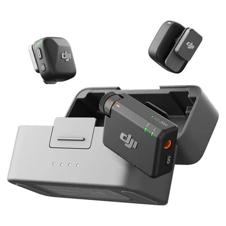 DJI Mic Mini 2.4GHz 2-Person Clip-On Digital Wireless Mic System w/Charging Case