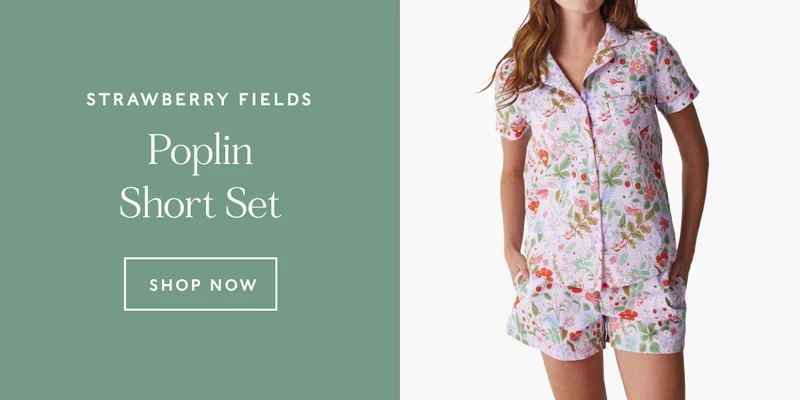 Strawberry Fields Poplin Short Set