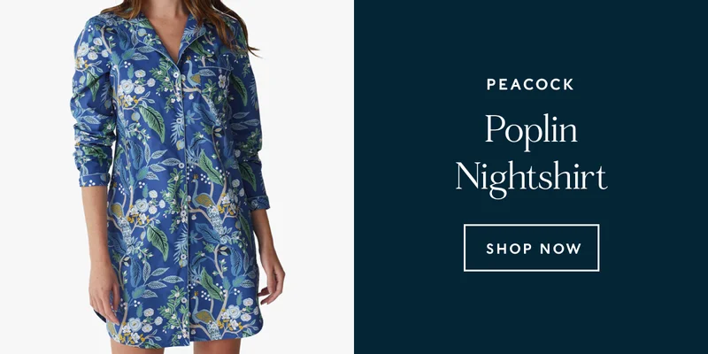 Peacock Poplin Nightshirt