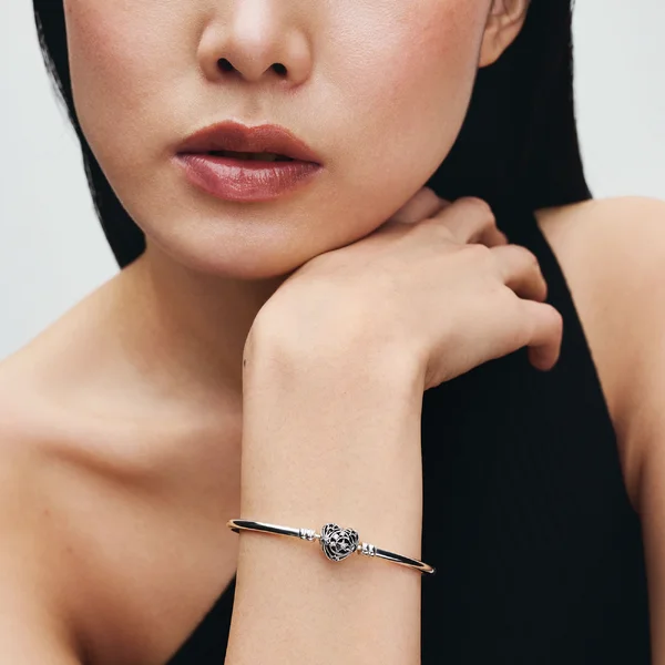 FINAL SALE - Celestial Heart Clasp Bangle