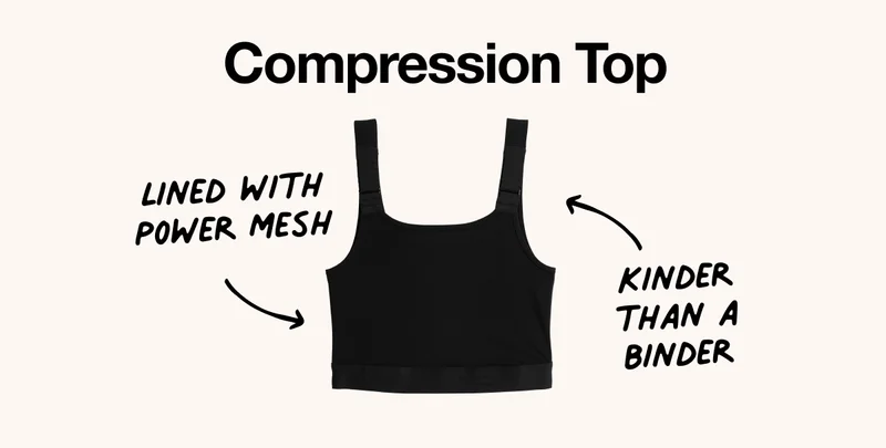 Compression Top - Lined with power mesh; Kinder than a binder