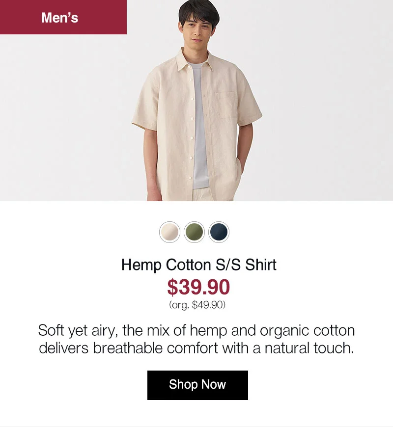 Shop Hemp Cotton S/S Shirt: $39.90