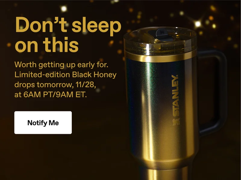 Don't sleep on this. Worth getting up early for. Limited-edition Black Honey drops tomorrow 11/28 at 6AM PT/9AM ET. Notify Me.