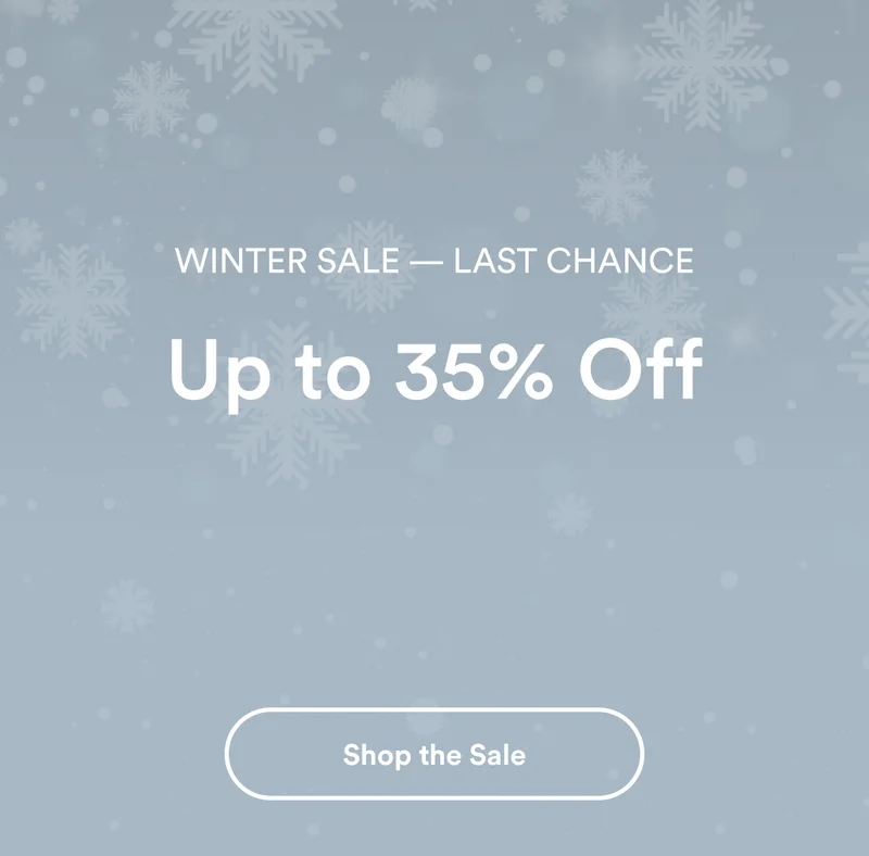 Winter Sale – Up to 35% Off