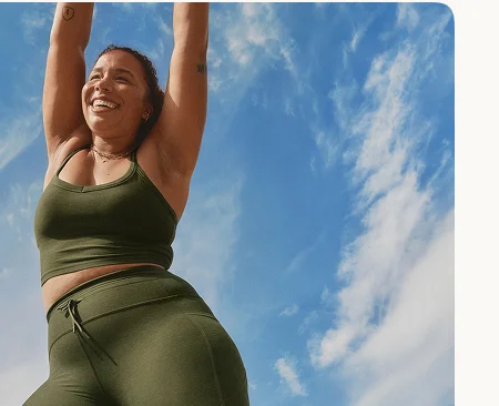 Spacedye On The Up Cropped Tank in Army Green Heather